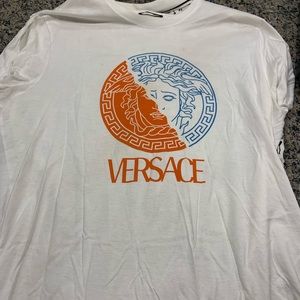 White used Medusa short sleeve shirt
